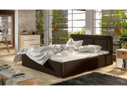 Čalouněná postel BELLUNO - Soft Eko kůže 66 - 180x200cm - Dřevo