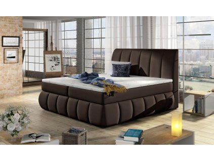 Dvojlůžko boxspring VINCENZO - Soft Eko kůže 66 - 160x200