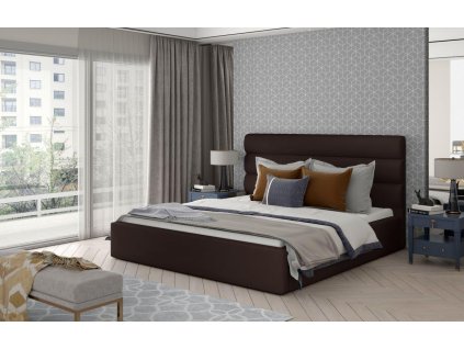 Čalouněná postel CARAMEL - Soft Eko kůže 66 - 180x200cm - Dřevo