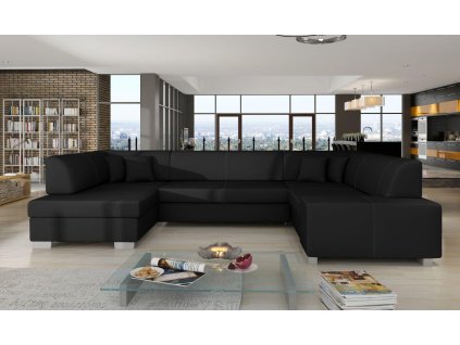 Rohová sedací souprava HAVANA - Soft Eko kůže 11 black, levý roh