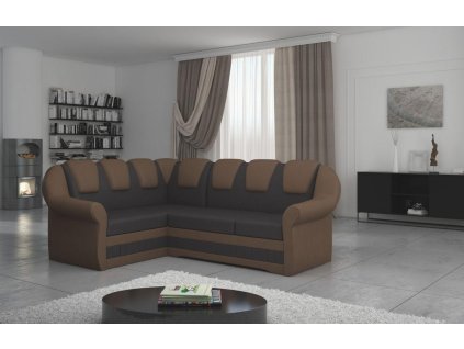 Rohová sedací souprava LORD II - Soft Eko kůže 66/Soft Eko kůže 15, levý roh