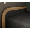 Čalouněná postel PARYS - Alova 29 - 80x190 cm - Hnědá - Pravá