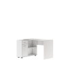 Rohový psací stůl SAULO - Bílá