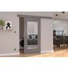 Posuvné dveře NELA - Šedá / zrcadlo - šířka 86cm