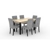 Jídelní set RODOS 81 - 1+6 židlí - Černá