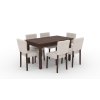 Jídelní set RODOS 80 - 1+6 židlí - Tmavý ořech