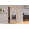 Posuvné dveře NELA - Dub Sonoma / zrcadlo - šířka 96cm