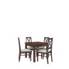 Jídelní set RODOS 38 - 1 + 6 židlí - Tmavý ořech