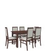 Jídelní set RODOS 25 - 1+6 židlí - Tmavý ořech