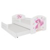 Dvoulůžko s matracemi a zábranami PEPE II - Víla s motýlky - 160x80cm