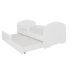 Dvoulůžko s matracemi a zábranami PEPE II - Bílá - 160x80cm