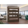 Posuvná skříň se zrcadlem a LED osvětlením BALTIC - Choco - šířka 150cm