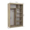 Posuvná skříň se zrcadlem KOLORADO - Choco - šířka 120cm
