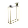 Konzolový stolek LUCAS - Zlatá / Bílá - 60x80x20cm