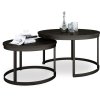 Konferenční stolek 2v1 OKIN - Černá / Černá - 75x43x75 cm