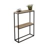 Konzolový stolek MASON - Černá / Artisan - 60x80x20cm