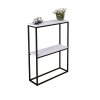 Konzolový stolek MASON - Černá / Bílá - 60x80x20cm
