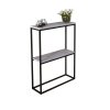 Konzolový stolek MASON - Černá / Beton - 60x80x20cm