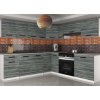 Rohová kuchyňská linka UNIQAPLUS 170x250cm - Antracit Grafit