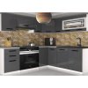 Rohová kuchyňská linka LIDIA2 170x190cm - Šedá lesk