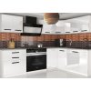 Rohová kuchyňská linka ARMIN2 150x150cm - Bílá lesk