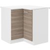 Kuchyňská linka DAVE - Dub Sonoma / Bílá - 90x90 dolní roh (90x90 DN 1F)