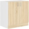 Kuchyňská linka SARA - Dub Sonoma / Bílá - 80 dolní (80 D 2F)