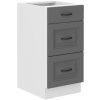 kuchyňská linka STILO - DUSTGREY MAT / Bílá - 40 dolní (40 D S3 BB)