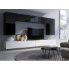 Obývací stěna CALABRINI XI - Černá / Bílá
