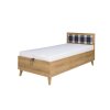 Čalouněná postel MEMONE - Dub Zlatý / Bílá / Grafit - 94,5cm