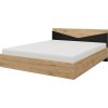 Čalouněná postel ATSON Dub / Černá mat - 165 cm