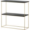 Konzolový stolek Toni - Zlatá / Černá - 80 cm
