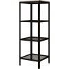 Regál RELI - Černá / Bílá mat - 40 cm