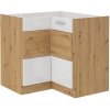kuchyňská linka ARTISAN / BÍLÁ HG - 90/90 DN dolní roh (90x90 DN 1F)