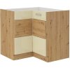 kuchyňská linka ARTISAN / KRÉM HG - 90/90 DN dolní roh (90x90 DN 1F)