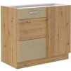 kuchyňská linka ARTISAN / CAPPUCINO HG - 105 dolní rohová (105 ND 1F)