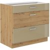 kuchyňská linka ARTISAN / CAPPUCINO HG - 80 šuplíky (80 D 3S)
