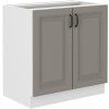 kuchyňská linka STILO - Claygrey MAT / Bílá - 80 dolní (80 D 2F)