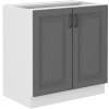 kuchyňská linka STILO - DUSTGREY MAT / Bílá - 80 dolní (80 D 2F)