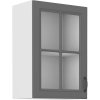 kuchyňská linka STILO - DUSTGREY MAT / Bílá - 40 horní prosklená (40 GS-72 1F)