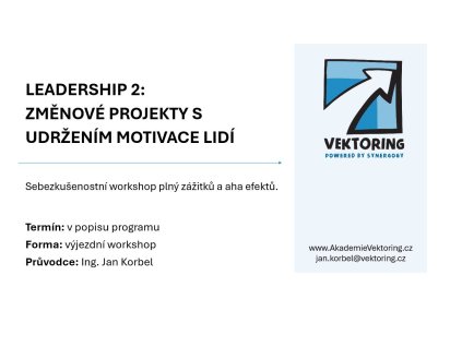 Leadership 2 zmenove projekty s udrzenim motivace lidi PPT 1 strana
