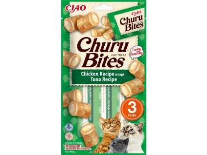 Churu Cat Bites Chicken wraps&Tuna Purée 3x10 g