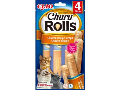 Churu Cat Rolls Chicken wraps&Chicken cream 4x10 g