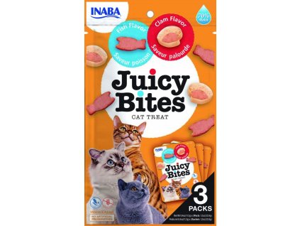 Churu Cat Juicy Bites Fish&Clam Flavor 3x11,3 g