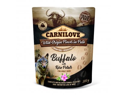 Carnilove Dog Pouch Paté Buffalo & Rose Petals 300 g