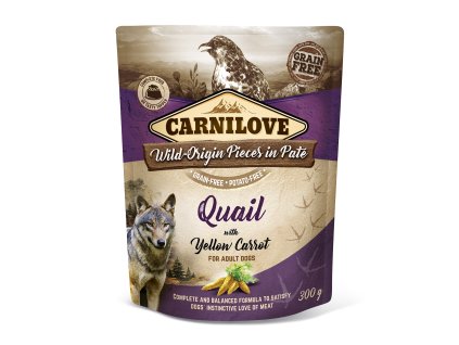 Carnilove Dog Pouch Paté Quail & Yellow Carrot 300 g