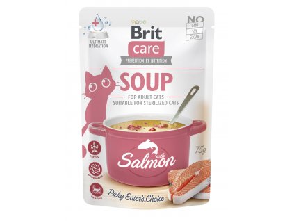 Brit Care Cat Soup with Salmon 75 g