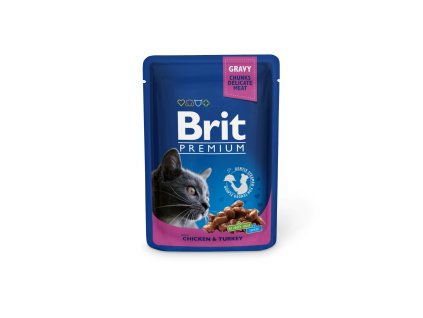 Brit Premium Cat kapsa with Chicken & Turkey 100 g