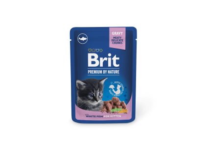 Brit Premium Cat kapsa White Fish for Kitten 100 g