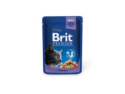Brit Premium Cat kapsa with Cod Fish 100 g